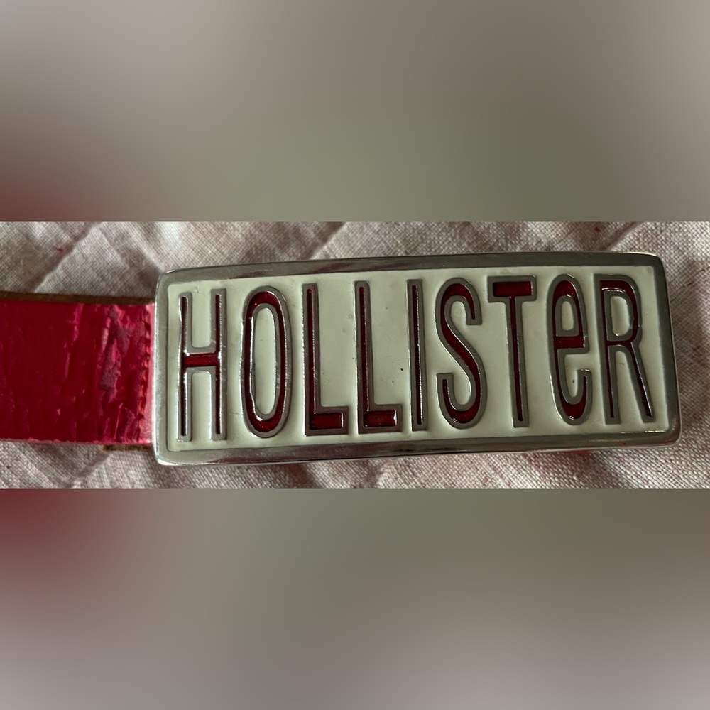 Hollister Red Enamel Logo Buckle